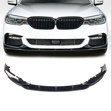 Front Lip For 2017-2020 BMW 5 Series G30 M-Sport Front Bumper Lip Splitter Gloss Black